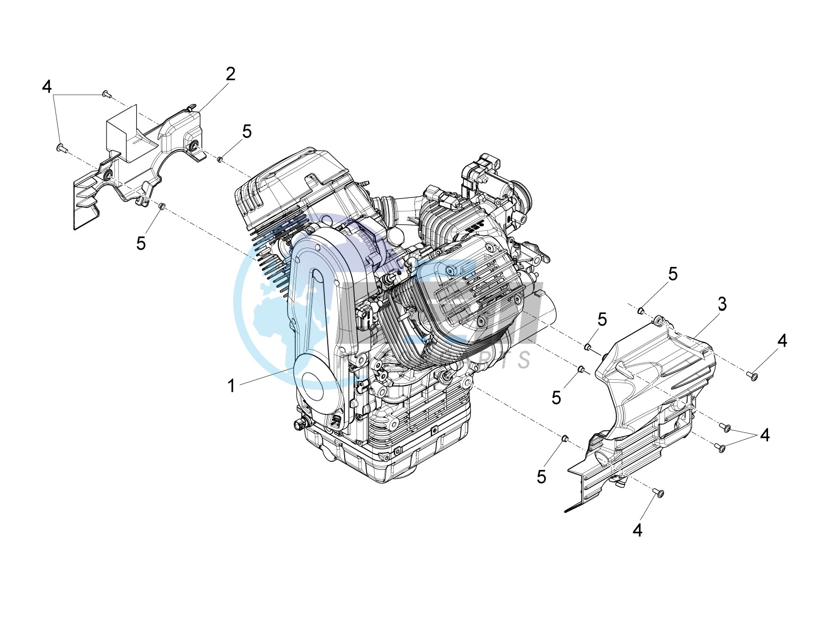 Engine-Completing part-Lever