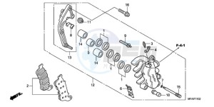 CBF1000T9 Ireland - (EK) drawing L. FRONT BRAKE CALIPER (CBF1000A/T/S)