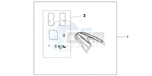 CB600FA39 UK - (E / ABS MKH ST) drawing REAR SEAT COWL PEARL COOL WHITE