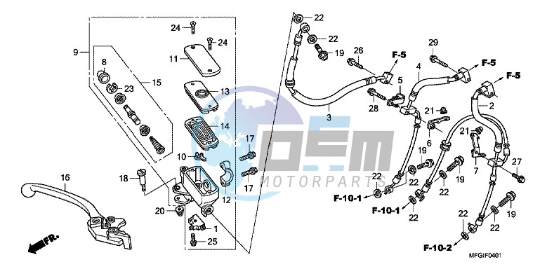 FR. BRAKE MASTER CYLINDER (CB600FA/ FA3)