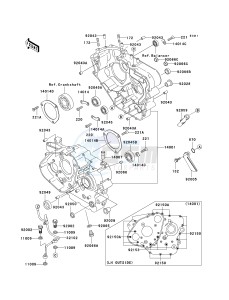 KL 650 A [KLR 650] (A6F-A7F) A6F drawing CRANKCASE