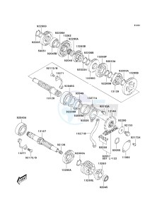 KLX 125 A (A1-A3) drawing TRANSMISSION