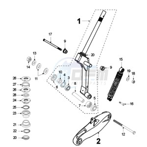 FIGHT ZA EU drawing FRONT FORK / STEERINGHEAD