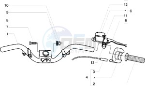 ICE 50 drawing Handlebars - Master cylinder