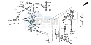 CBR1000RR drawing REAR BRAKE MASTER CYLINDER