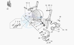 California 1100 EV PI Cat. Alum./Tit. PI Cat. drawing Front lights