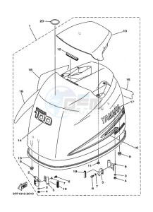 F100B drawing FAIRING-UPPER