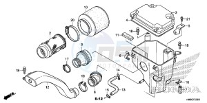 TRX250TME FOURTRAX RECON Europe Direct - (ED) drawing AIR CLEANER