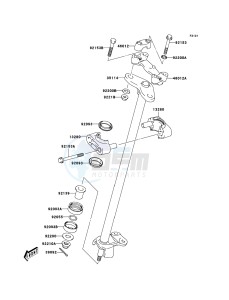 KFX400 KSF400A6F EU drawing Steering Shaft