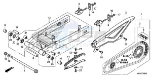 NC700SC drawing SWING ARM