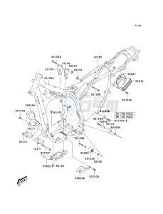 KLX 400 A [KLX400SR KLX400R] (A1-A2 A2 CAN ONLY) [KLX400SR KLX400R] drawing FRAME