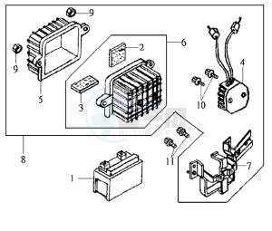 JOYRIDE 200 drawing BATTERY