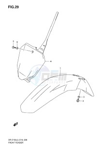 DR-Z125 EU drawing FRONT FENDER