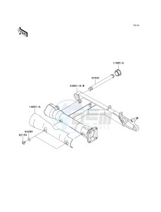 VN 1600 B [VULCAN 1600 MEAN STREAK] (B6F-B8FA) B6F drawing SWINGARM