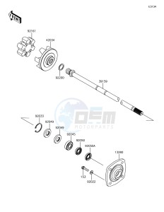 JET SKI SX-R JS1500AJF EU drawing Drive Shaft