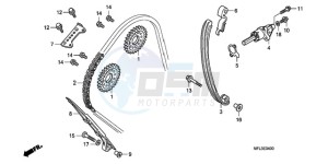 CBR1000RAA Korea - (KO / ABS) drawing CAM CHAIN/TENSIONER