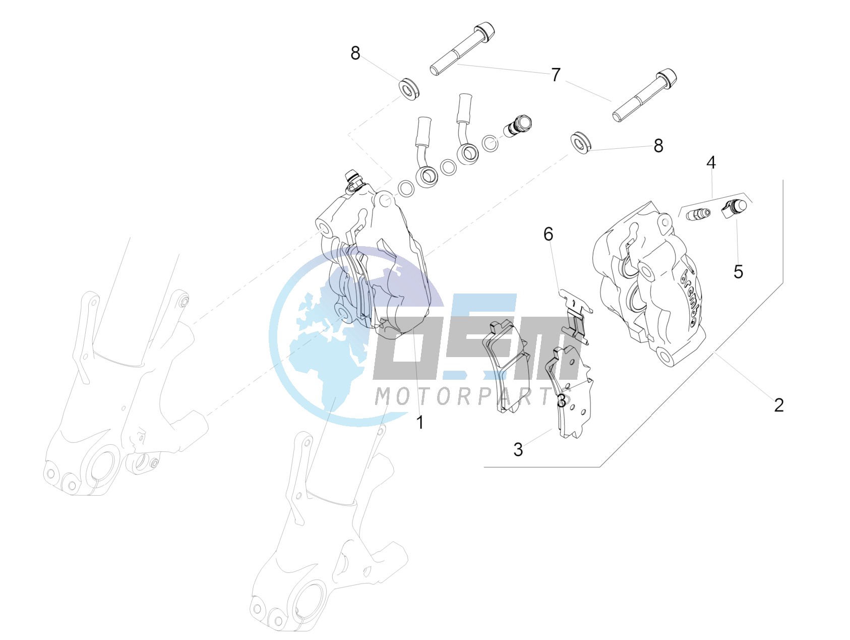 Front brake caliper