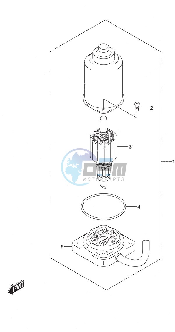 PTT Motor w/Power Tilt