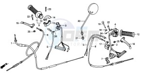 NE50 drawing HANDLE LEVER/SWITCH/CABLE