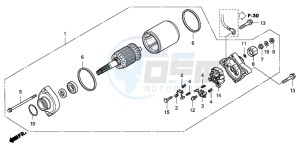 TRX420TM FOURTRAX drawing STARTING MOTOR