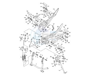 XJ6-S DIVERSION 600 drawing STAND AND FOOTREST