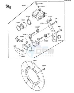 ZX 1100 A [GPZ] (A1-A2) [GPZ] drawing REAR BRAKE