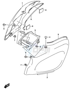 GSX-R125 drawing FUEL TANK COVER (GSX-R125RL)