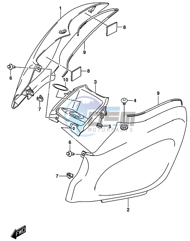 FUEL TANK COVER (GSX-R125RL)