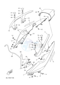 YP125RA X-MAX 125 ABS POLICE BELGIUM drawing SIDE COVER