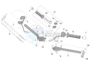 RSV4 1000 RR (APAC) (AUS, CP, NZ) drawing Handlebar - Controls