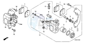 TRX420FMA Europe Direct - (ED / 4WD) drawing FRONT BRAKE CALIPER