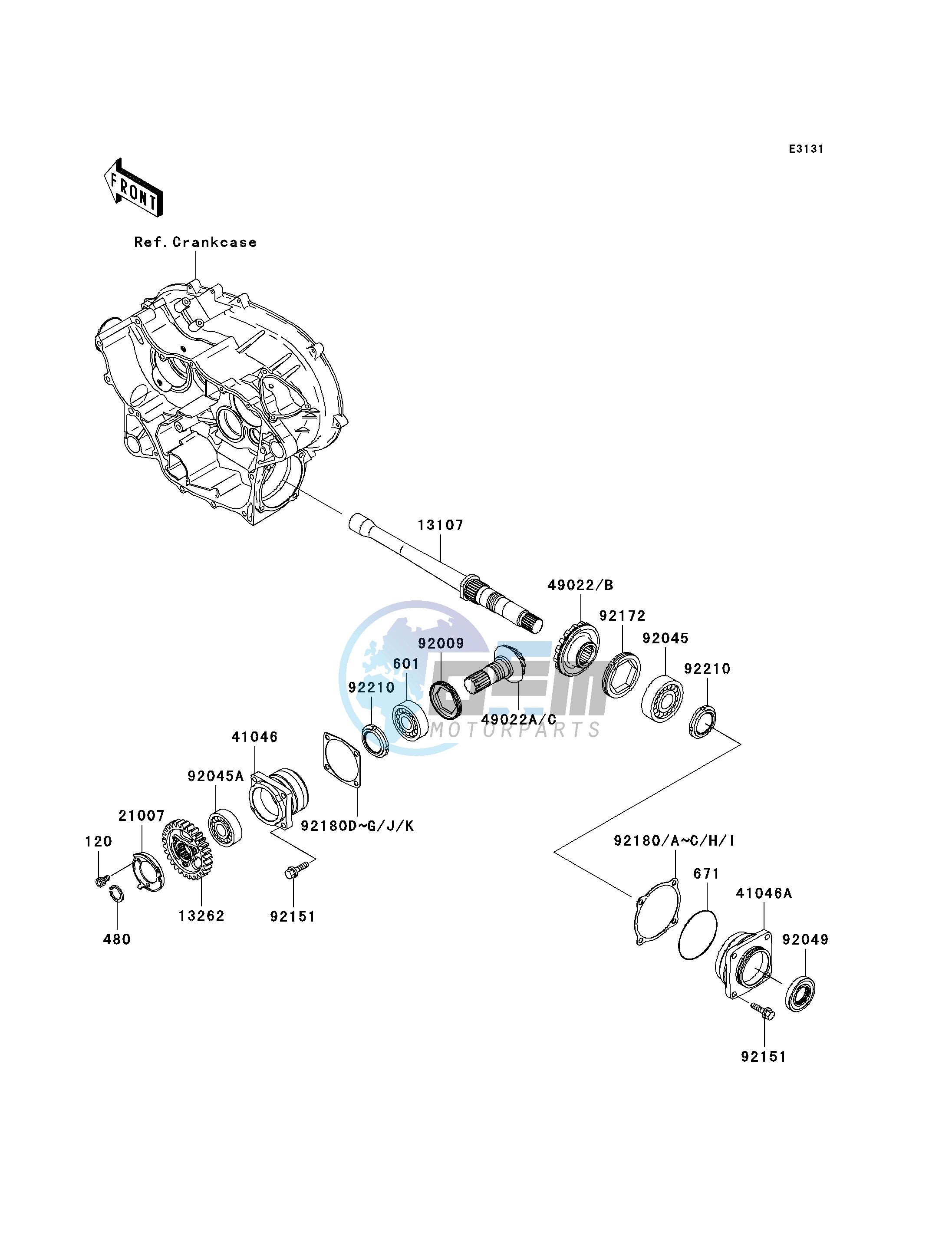 FRONT BEVEL GEAR