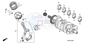 CBR600RA9 France - (F / ABS CMF MME) drawing CRANKSHAFT/PISTON