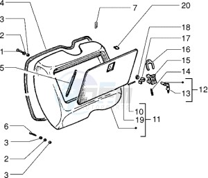 PX 125 E drawing Glove compartment