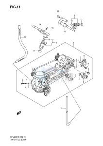 SFV650 (E2) Gladius drawing THROTTLE BODY