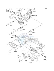 KLX 140 A [KLX140] (A8F-A9FA) A9FA drawing SWINGARM