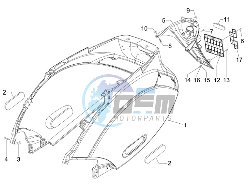 Rear cover - Splash guard