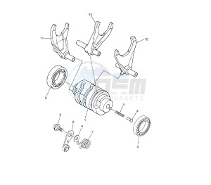 WR F 450 drawing SHIFT CAM AND FORK