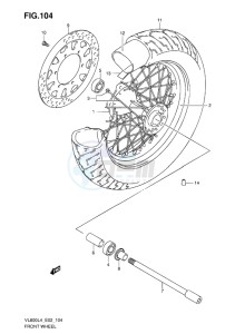 VL800 INTRUDER EU drawing FRONT WHEEL