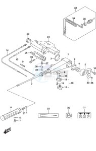 DF 30A drawing Tiller Handle w/Power Tilt