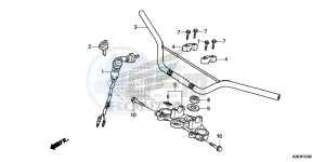 CRF125FE CRF125F Europe Direct - (ED) drawing HANDLE PIPE