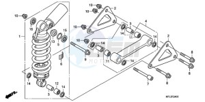 CBR1000RAA Korea - (KO / ABS) drawing REAR CUSHION