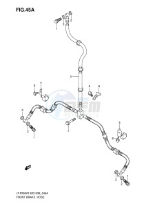 LT-F250 (E3-E28) drawing FRONT BRAKE HOSE (MODEL K6)