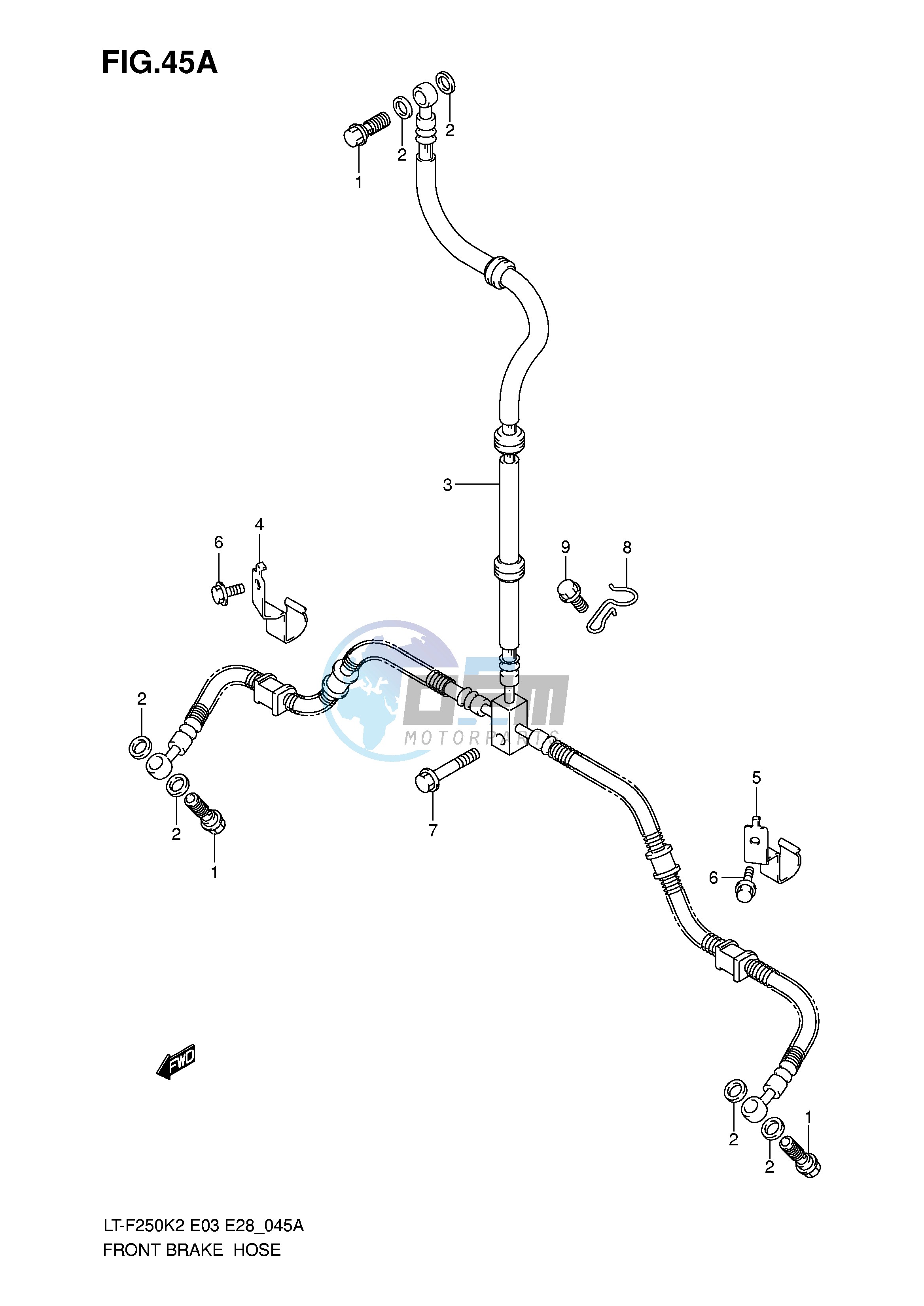 FRONT BRAKE HOSE (MODEL K6)