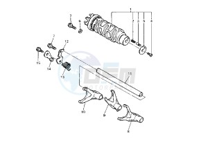 FZR 1000 drawing SHIFT CAM-FORK