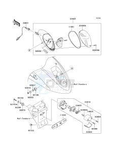 VN 900 C [VULCAN 900 CUSTOM] (7F-9FA) C8F drawing TAILLIGHT-- S- -