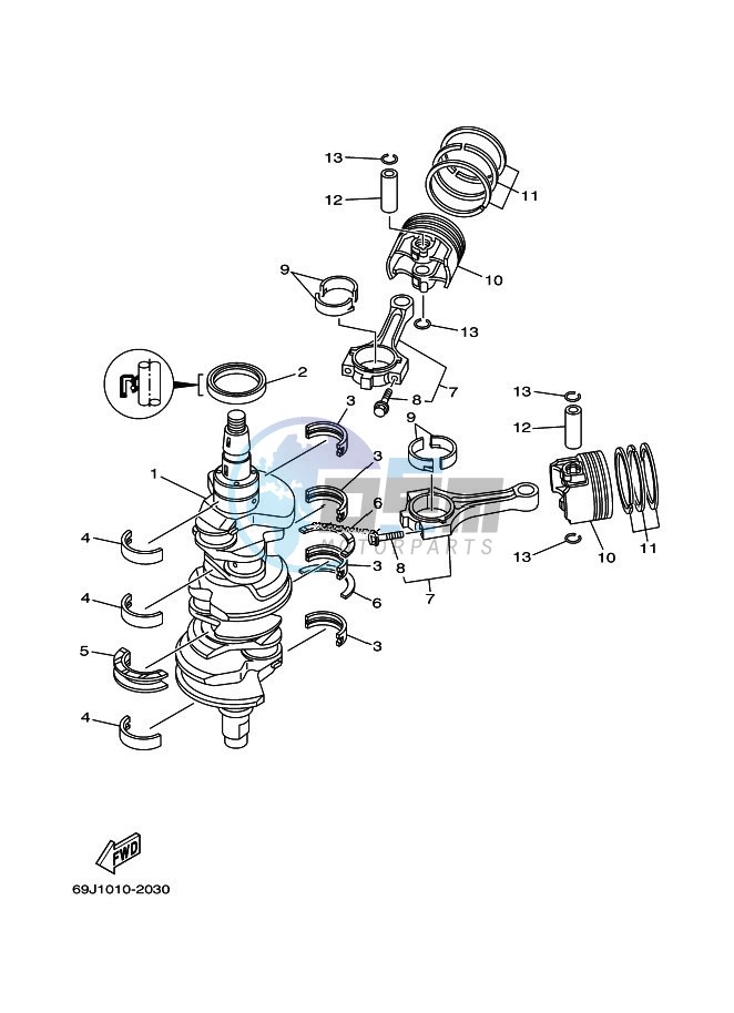 CRANKSHAFT--PISTON