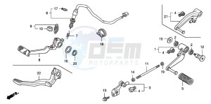 CB1300SA CB1300SUPERBOLD'OR drawing PEDAL