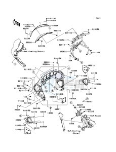 VN1700_VOYAGER_CUSTOM_ABS VN1700KDF GB XX (EU ME A(FRICA) drawing Cowling(Inner)