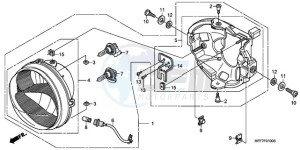 XL700VA9 France - (F / ABS CMF) drawing HEADLIGHT